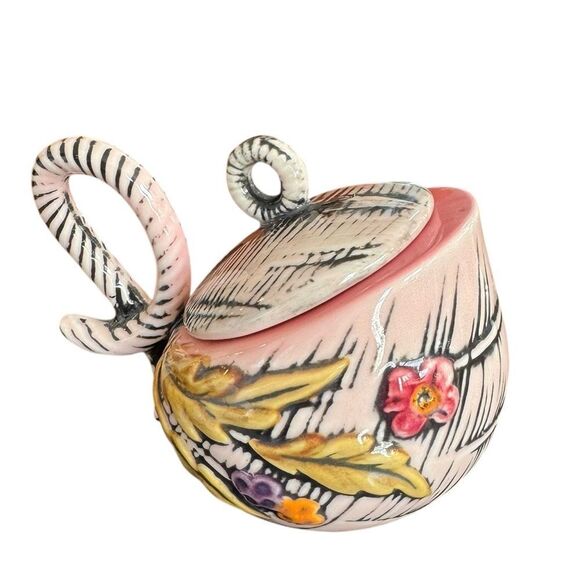 1950s Hull Pottery "Blossom Flite" Tea Service- 3 Pieces Mid Century - Picture 5 of 9